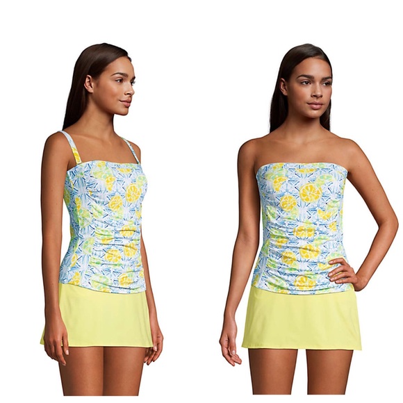 Lands' End Swim Lands End Bandeau Swim Tankini Top Poshmark